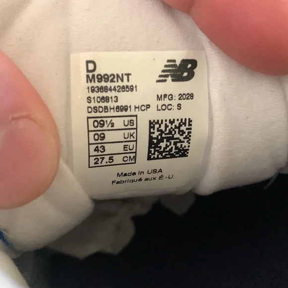 Mens New Balance 992 Made in USA Tropical size 9.5 with box RARE - Picture 6 of 9